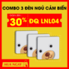 Combo 3 Đèn ngủ cảm biến LED Điện Quang ĐQ LNL04 WW ( Cảm biến quang, con gấu vuông, ánh sáng vàng )